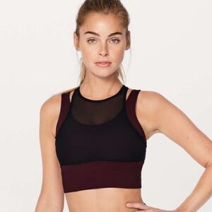 Lululemon Double Tap Bra II – Dark Adobe / Black – Size 12